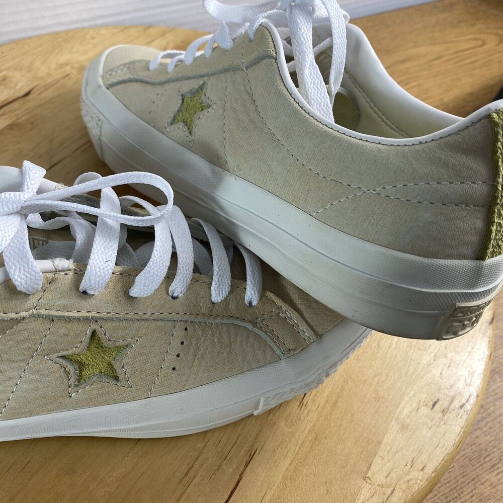 Converse One Star Ox Leather Bitter Lemon White Low Top Sneakers Men 6 Women 7.5 - Picture 11 of 11